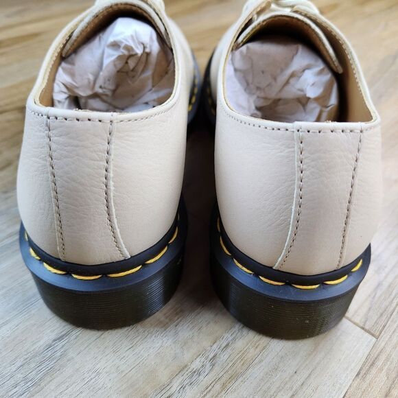 🩵NIB Dr. Martens Parchment Beige Virginia Leather 1461 Oxfords Size 10 - Picture 6 of 16